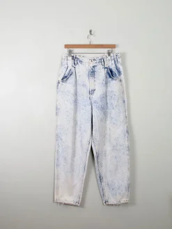 Vintage Blue Stone Wash Jeans By Lee 33W 28