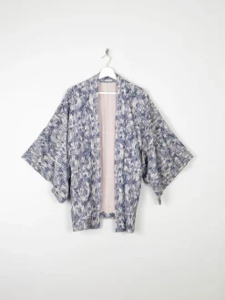 Vintage Blue/Green & Grey Printed Kimono S/M