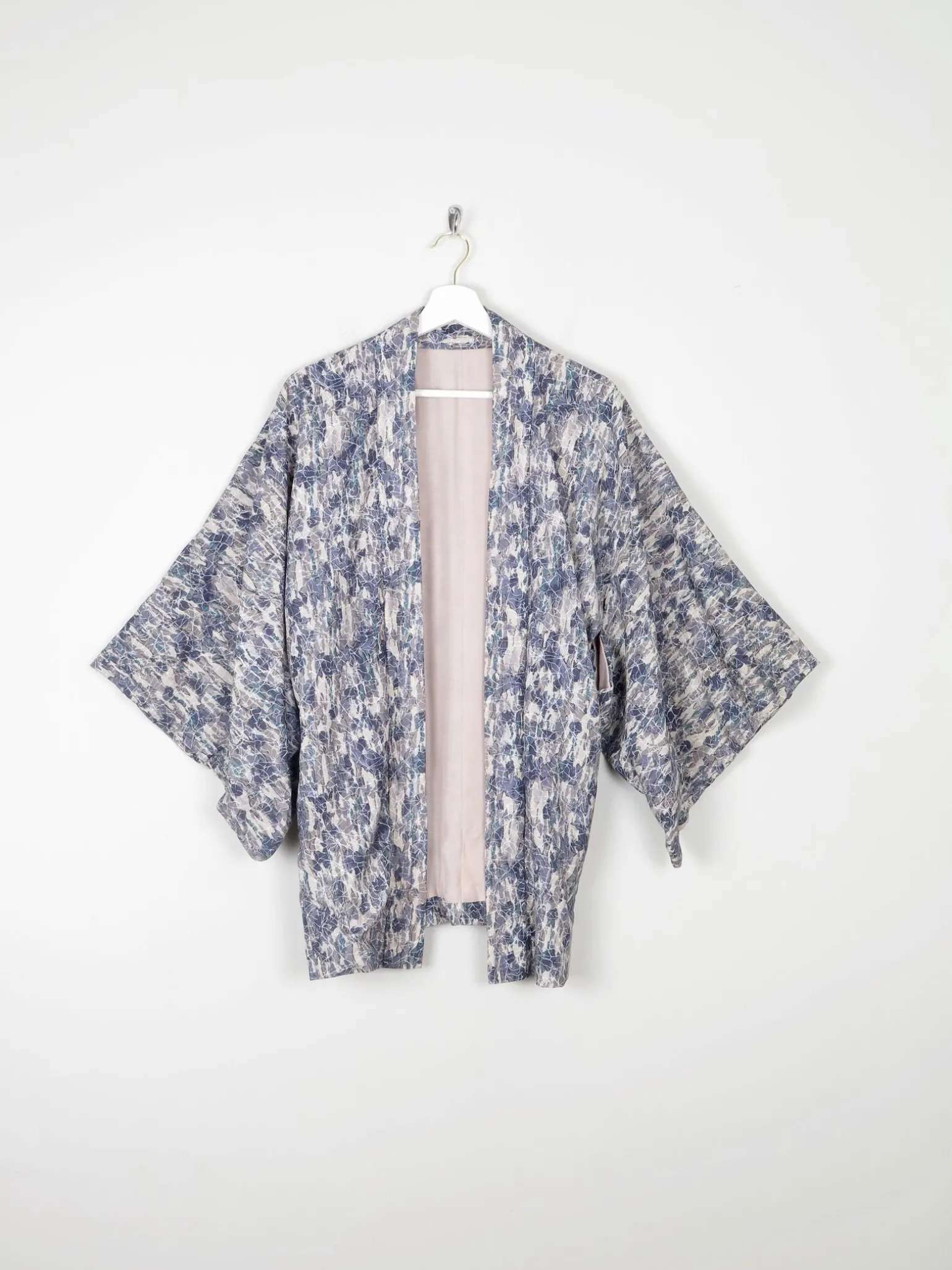 Vintage Blue/Green & Grey Printed Kimono S/M