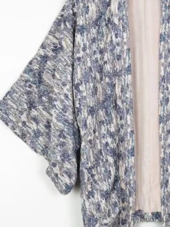 Vintage Blue/Green & Grey Printed Kimono S/M