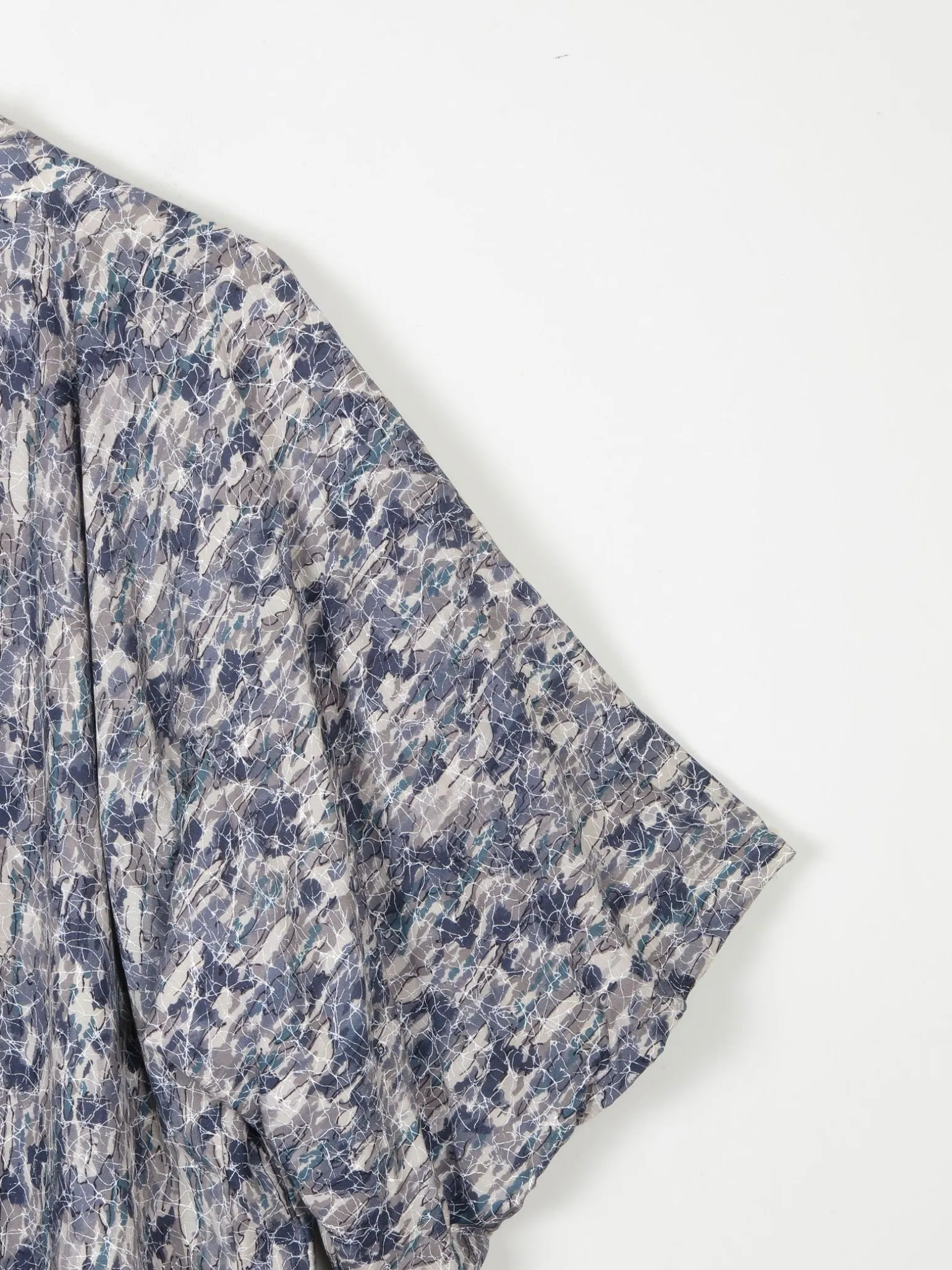 Vintage Blue/Green & Grey Printed Kimono S/M