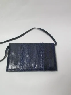 Vintage Blue/Navy Snakeskin Bag