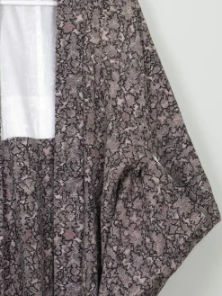 Vintage Brocade Harori Kimono Pink & Grey M