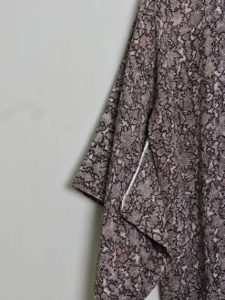 Vintage Brocade Harori Kimono Pink & Grey M