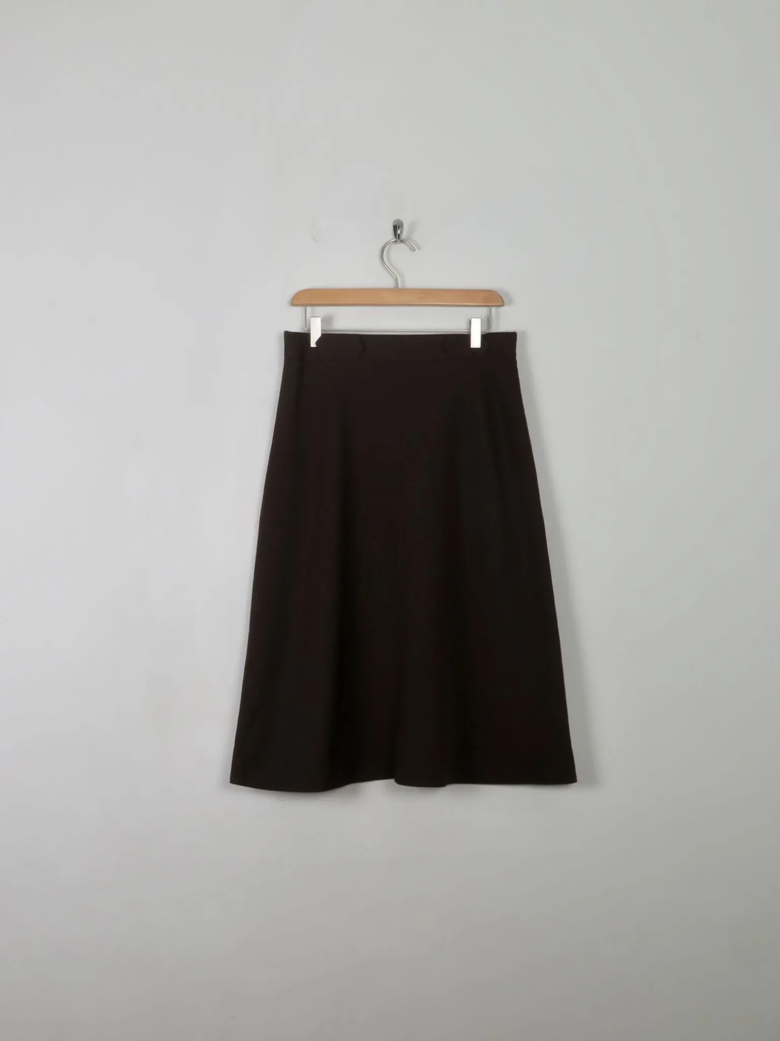 Vintage Brown A- Line Skirt 31 W S/M