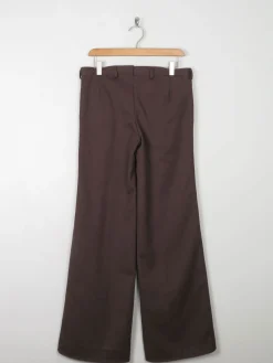 Vintage Brown Flared Trousers 27”W