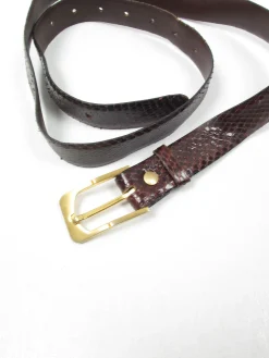 Vintage Brown Snake Skin Belt M/L