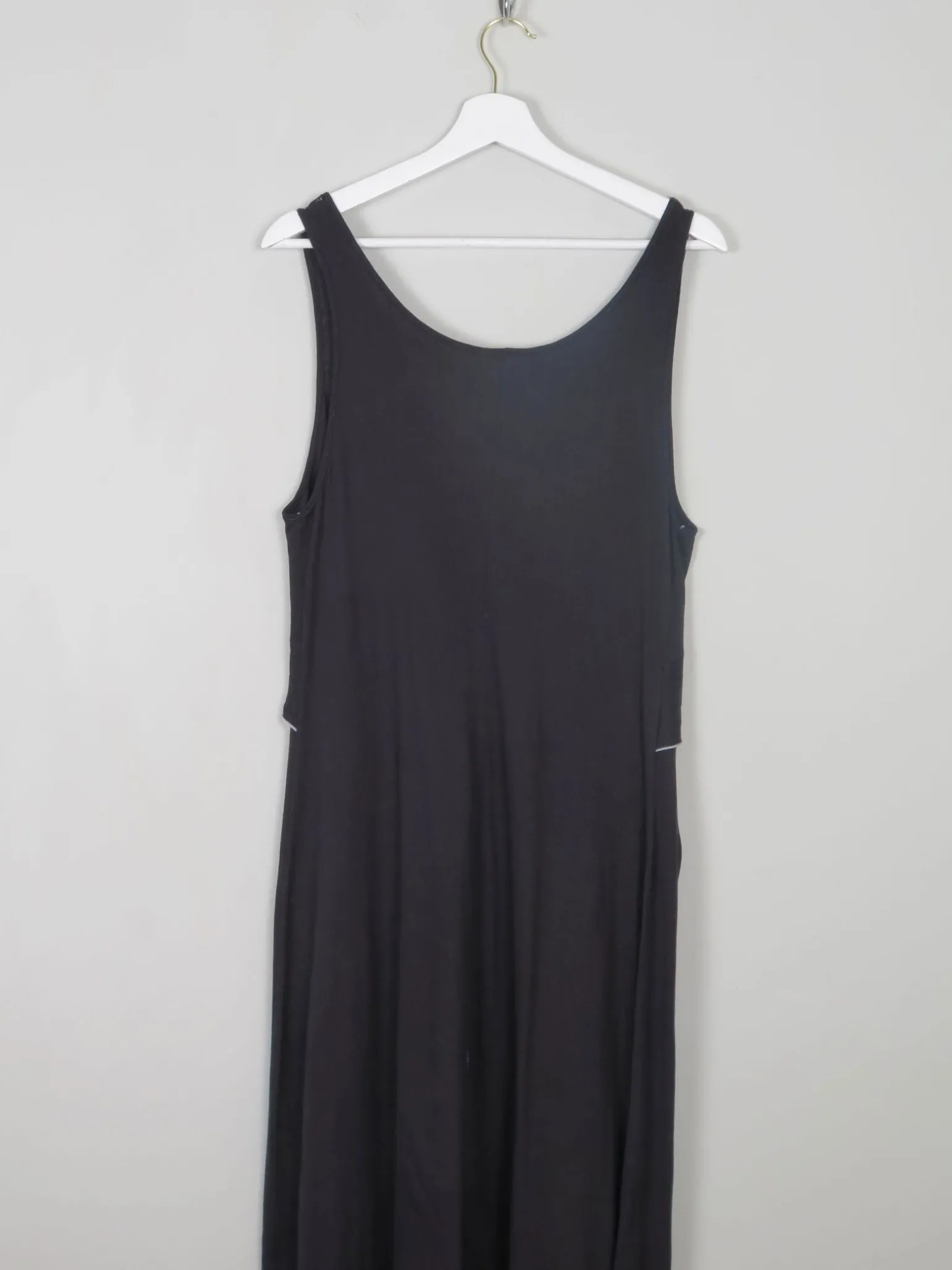 Vintage Charcoal Jersey Maxi Dress M