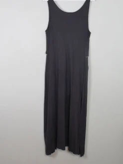 Vintage Charcoal Jersey Maxi Dress M