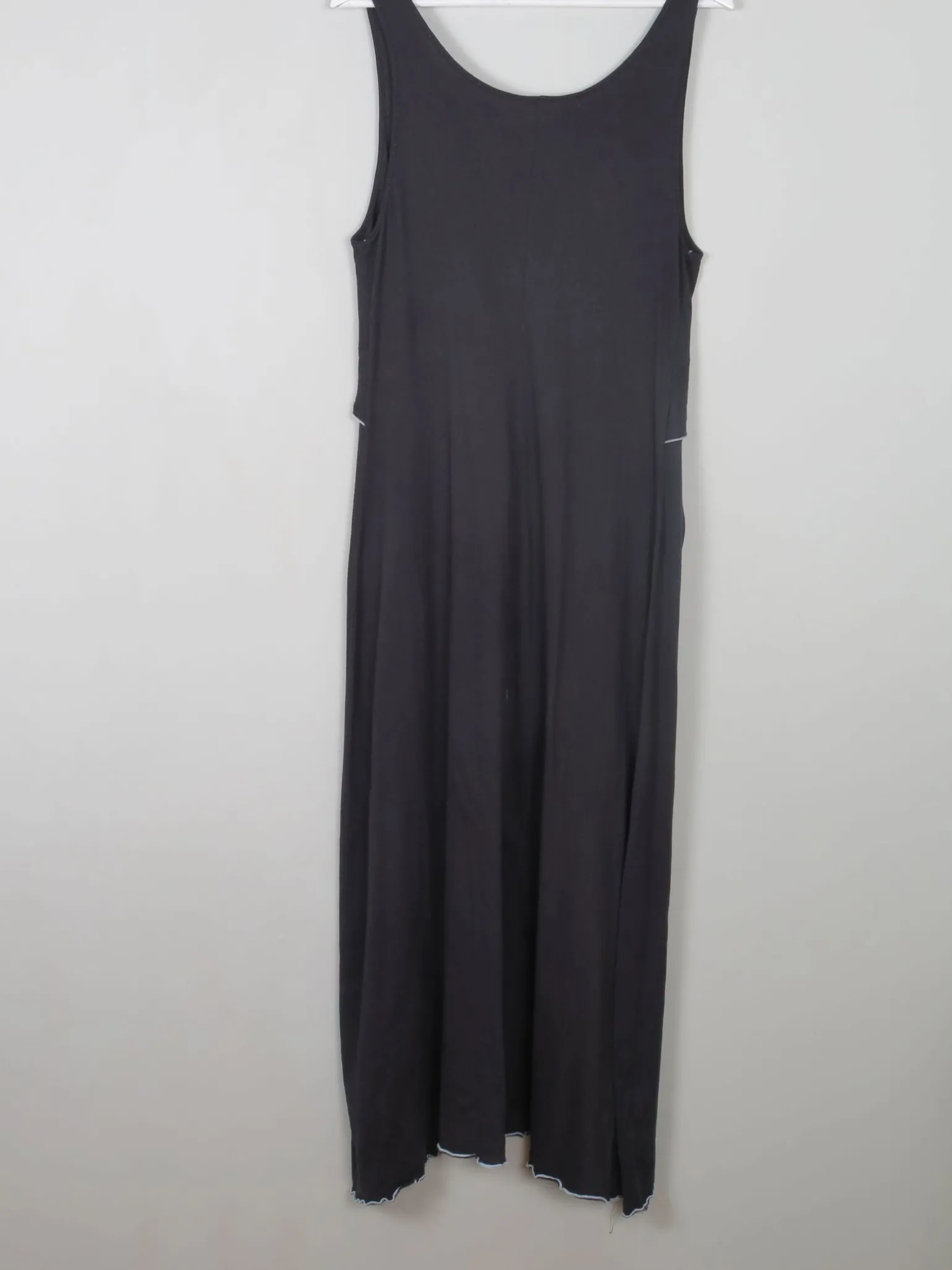 Vintage Charcoal Jersey Maxi Dress M