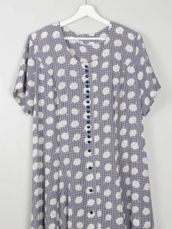 Vintage Check & Floral Button Down Dress XL/XXL