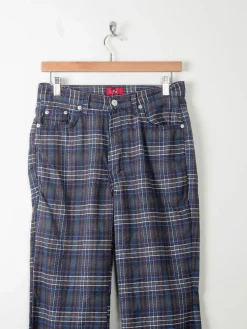Vintage Check Susst 90s Trousers 29W