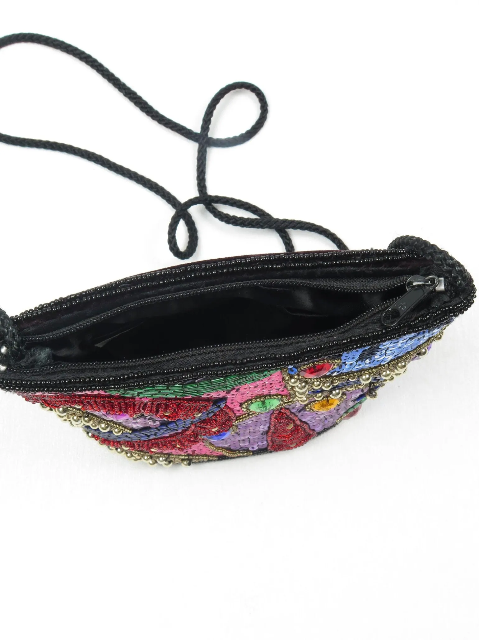 Vintage Colourful 80s Beaded & Sequin Bag