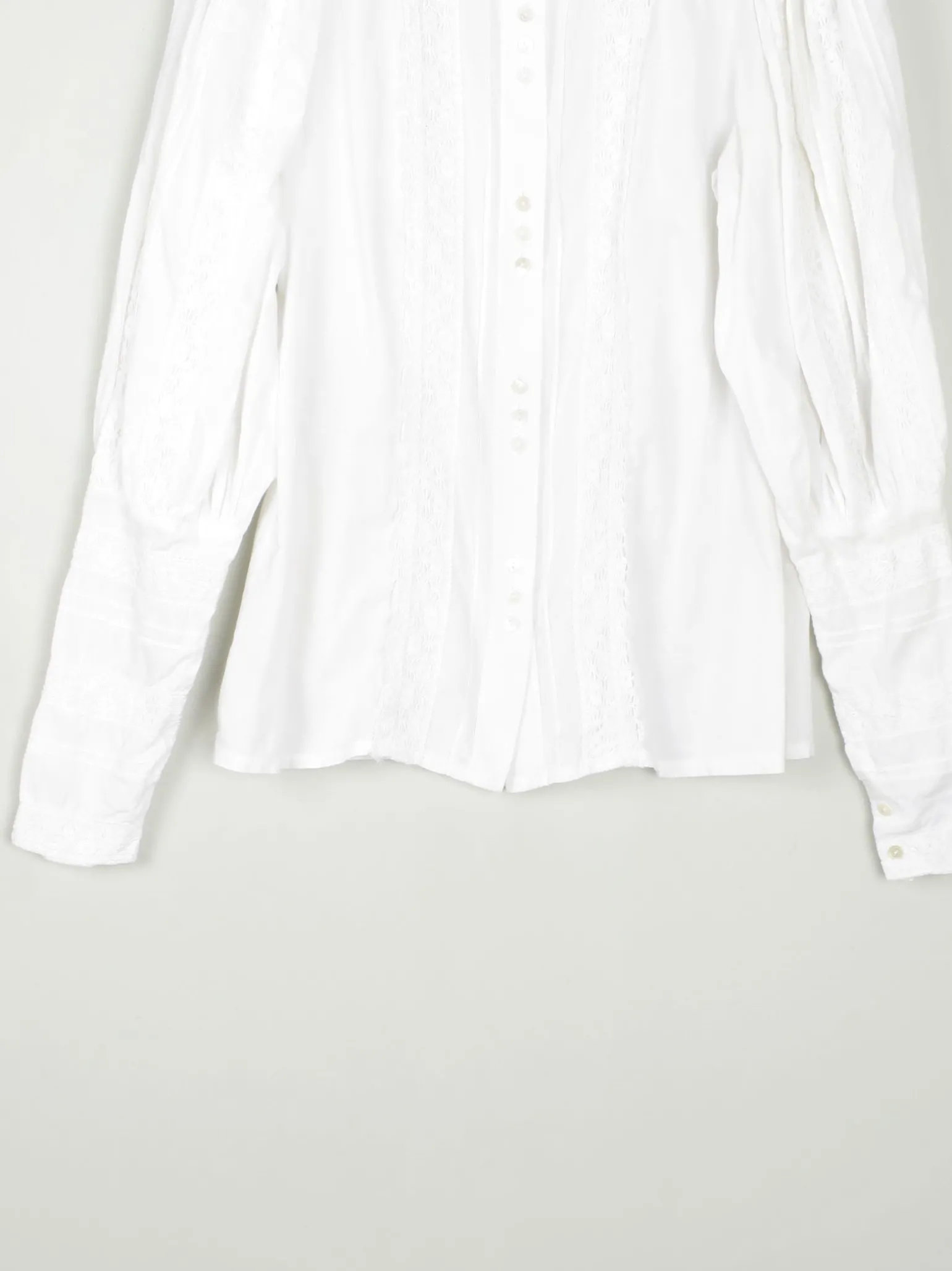 Vintage Cream Laura Ashley Victorian Style Blouse M