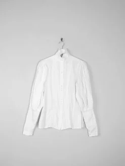 Vintage Cream Laura Ashley Victorian Style Blouse M