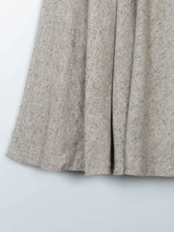 Vintage Cream Melange Tweed Full Skirt 26