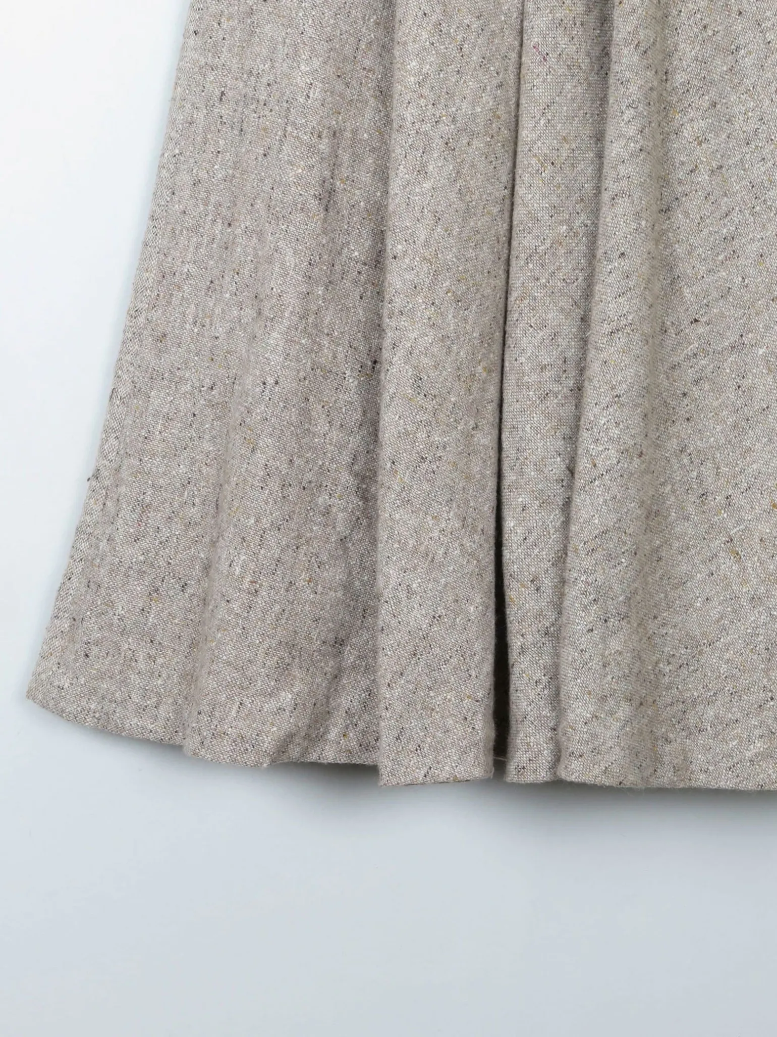 Vintage Cream Melange Tweed Full Skirt 26" XS