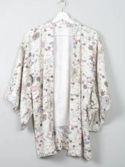 Vintage Cream Printed Kimono S/M