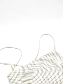 Vintage Cream Whiting & Davis Chain Mail Bag