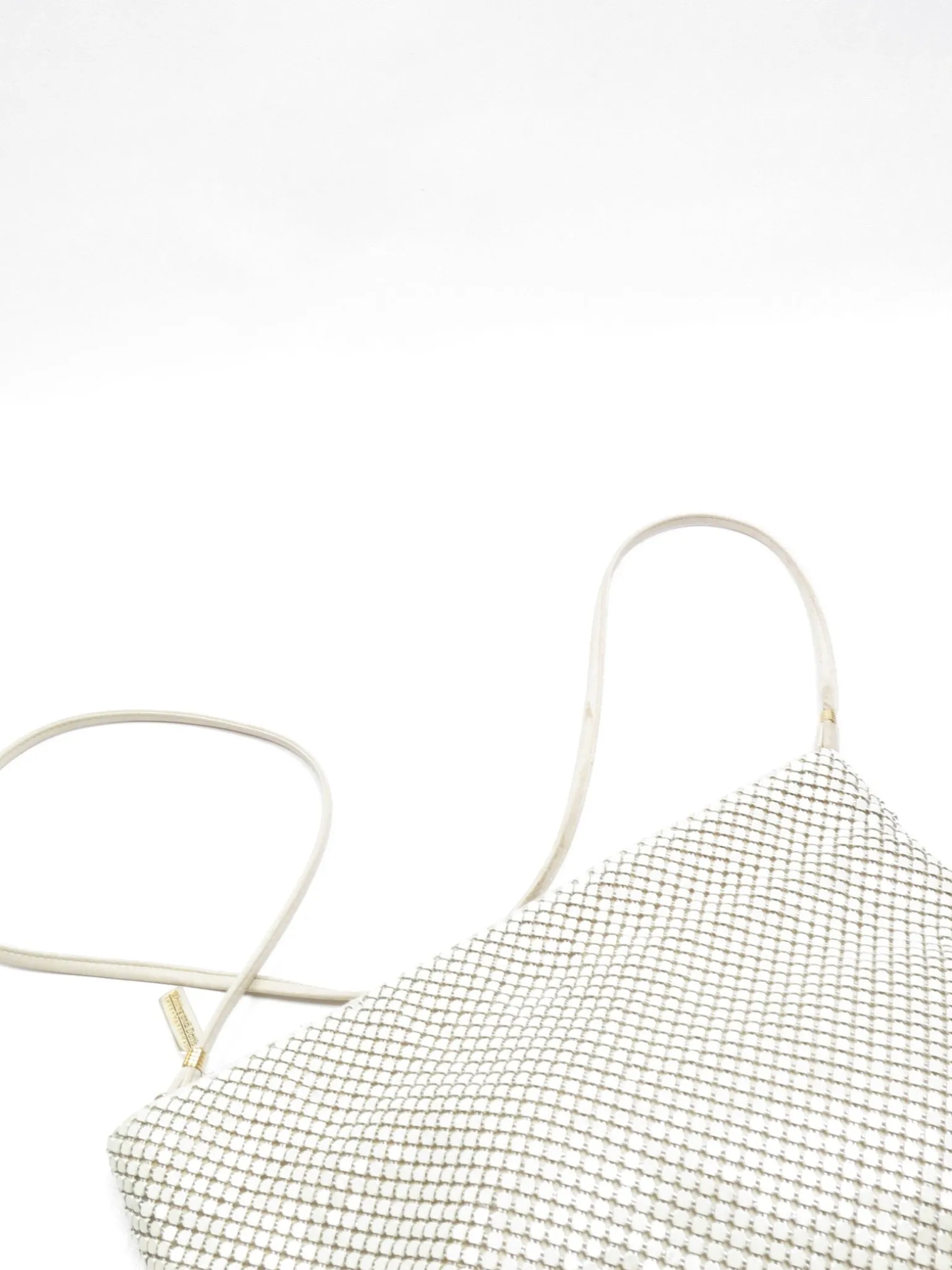 Vintage Cream Whiting & Davis Chain Mail Bag