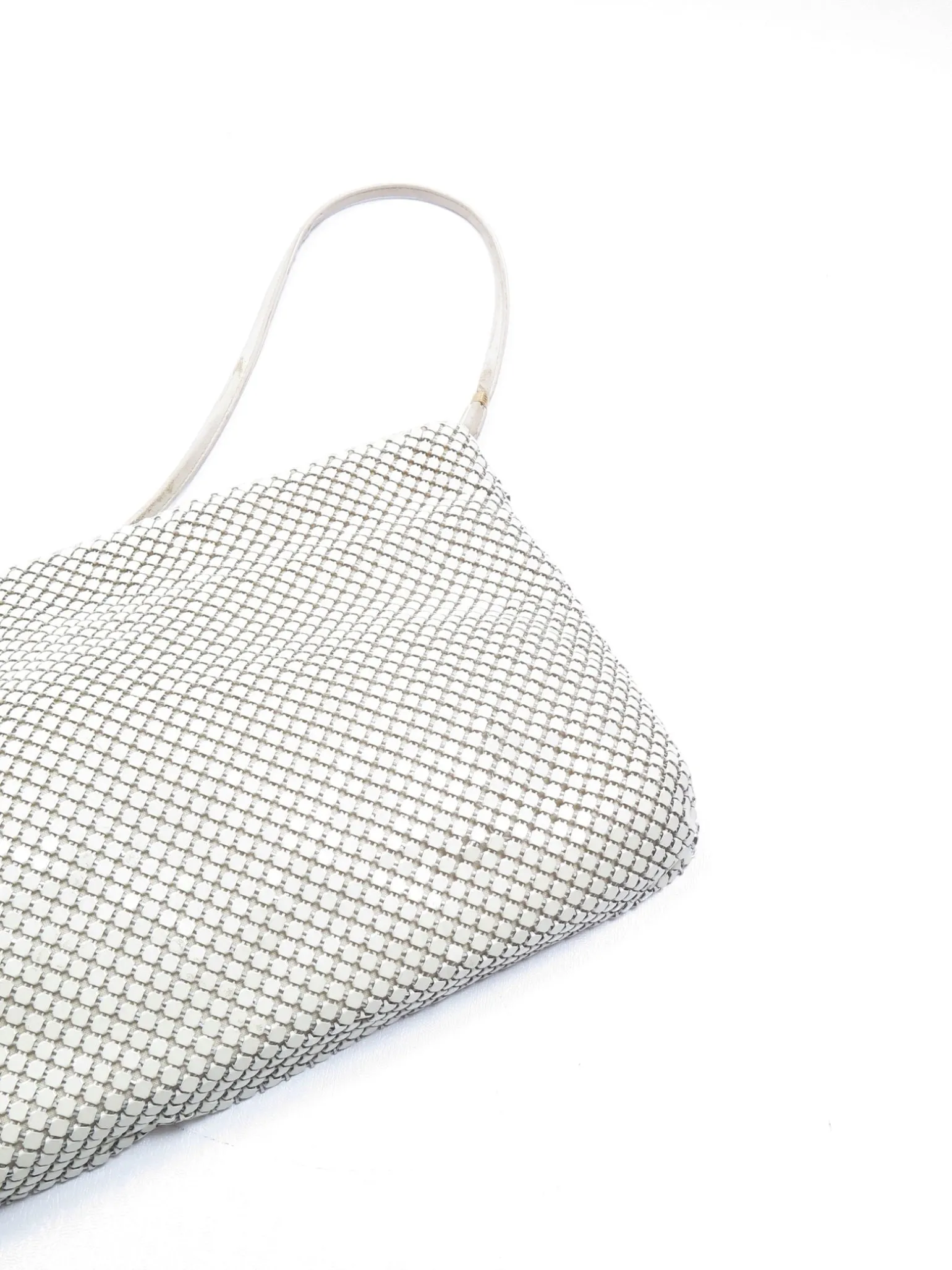 Vintage Cream Whiting & Davis Chain Mail Bag