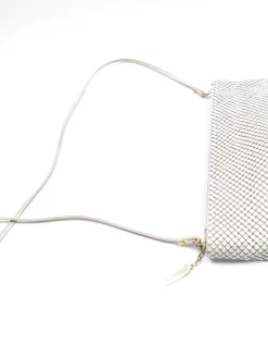 Vintage Cream Whiting & Davis Chain Mail Bag