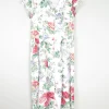 Vintage Floral Button Down 1980s Dress 12/14