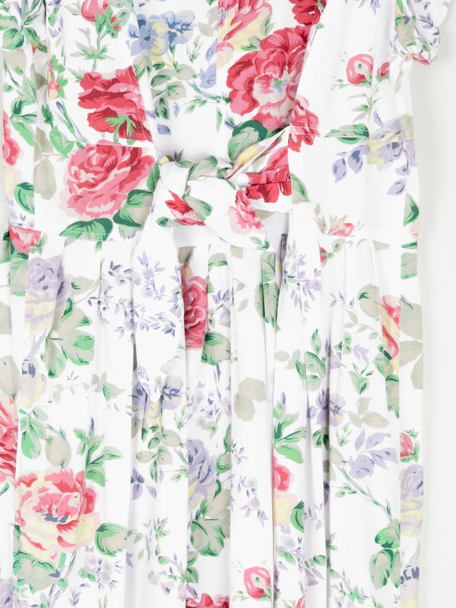 Vintage Floral Button Down 1980s Dress 12/14