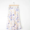 Vintage Floral Cacharel 1970s Knee Length Skirt 8/10