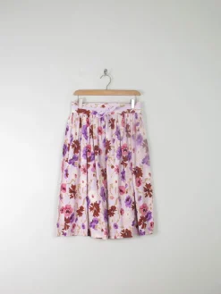 Vintage Floral Printed Skirt 8/10