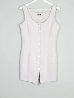 Vintage Gina Benotti Fitted Cream Dress 6/8 XS