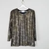 Vintage Gold Lame Long Sleeved Top L/XL