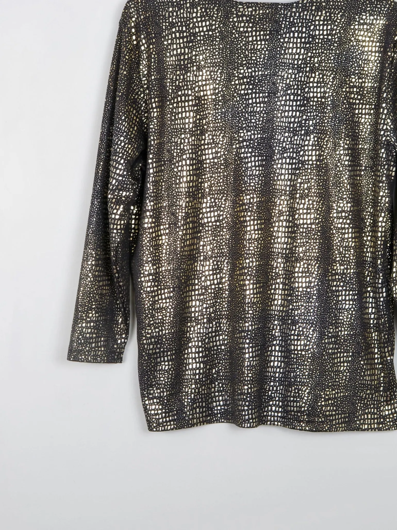 Vintage Gold Lame Long Sleeved Top L/XL