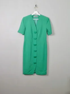 Vintage Green Button Down Dress XS