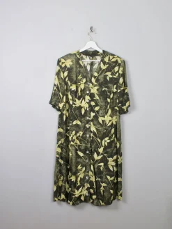Vintage Green Printed Dress L/XL