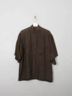 Vintage Green Silk Yaya Blouse L/XL