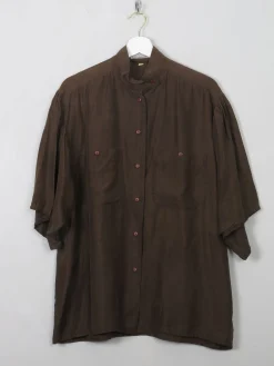 Vintage Green Silk Yaya Blouse L/XL
