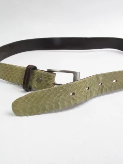 Vintage Green Snakeskin Belt S