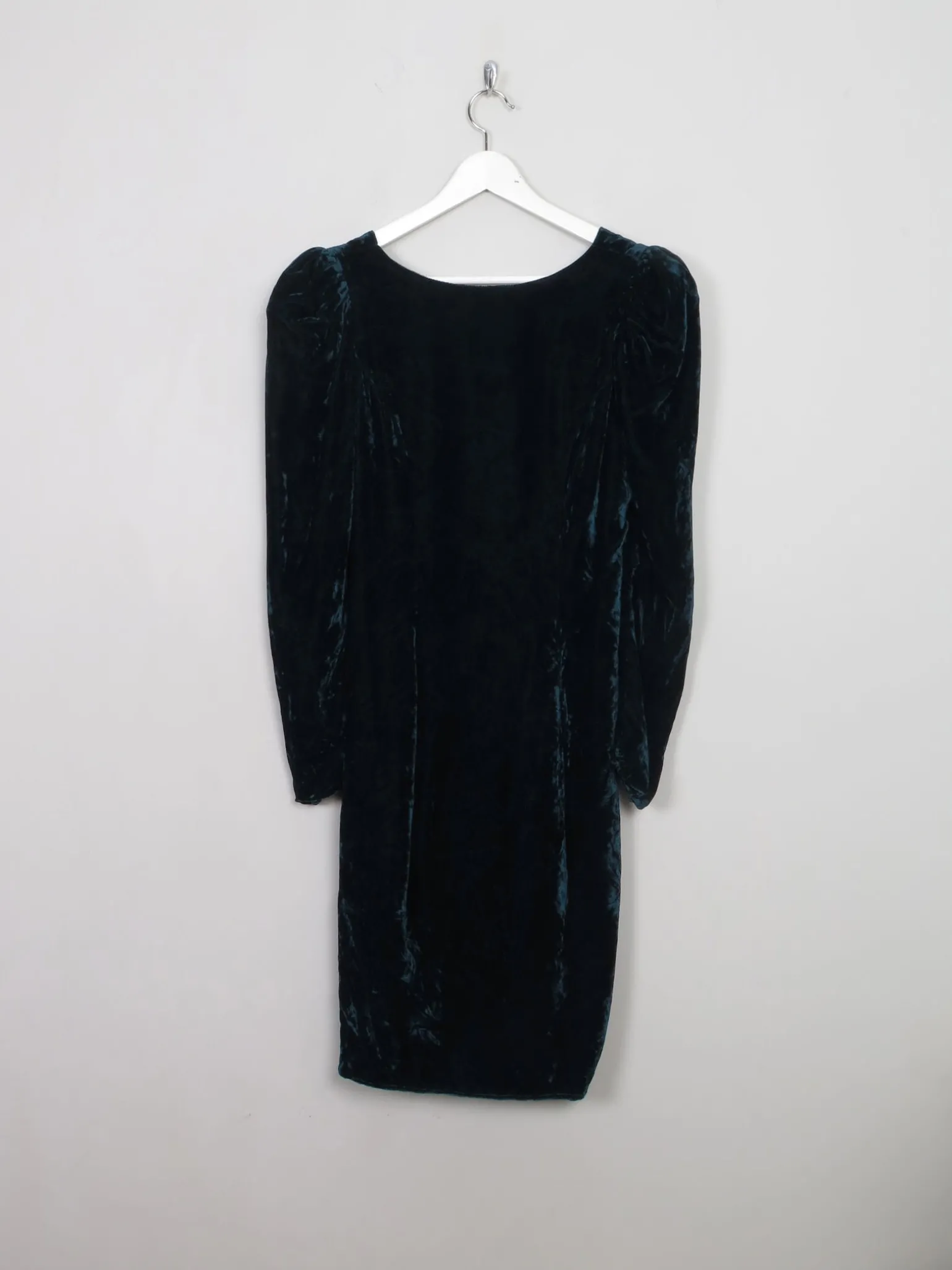 Vintage Green Velvet Dress XS