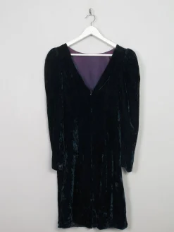 Vintage Green Velvet Dress XS