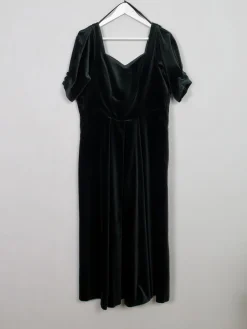 Vintage Green Velvet Laura Ashley Dress 12