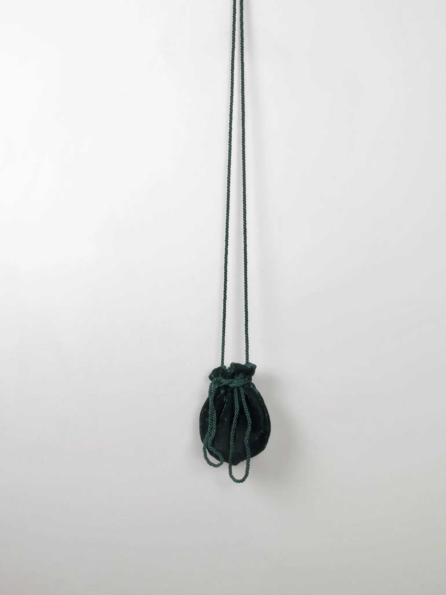 Vintage Green Velvet Pouch Pauper Bag