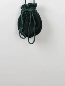 Vintage Green Velvet Pouch Pauper Bag