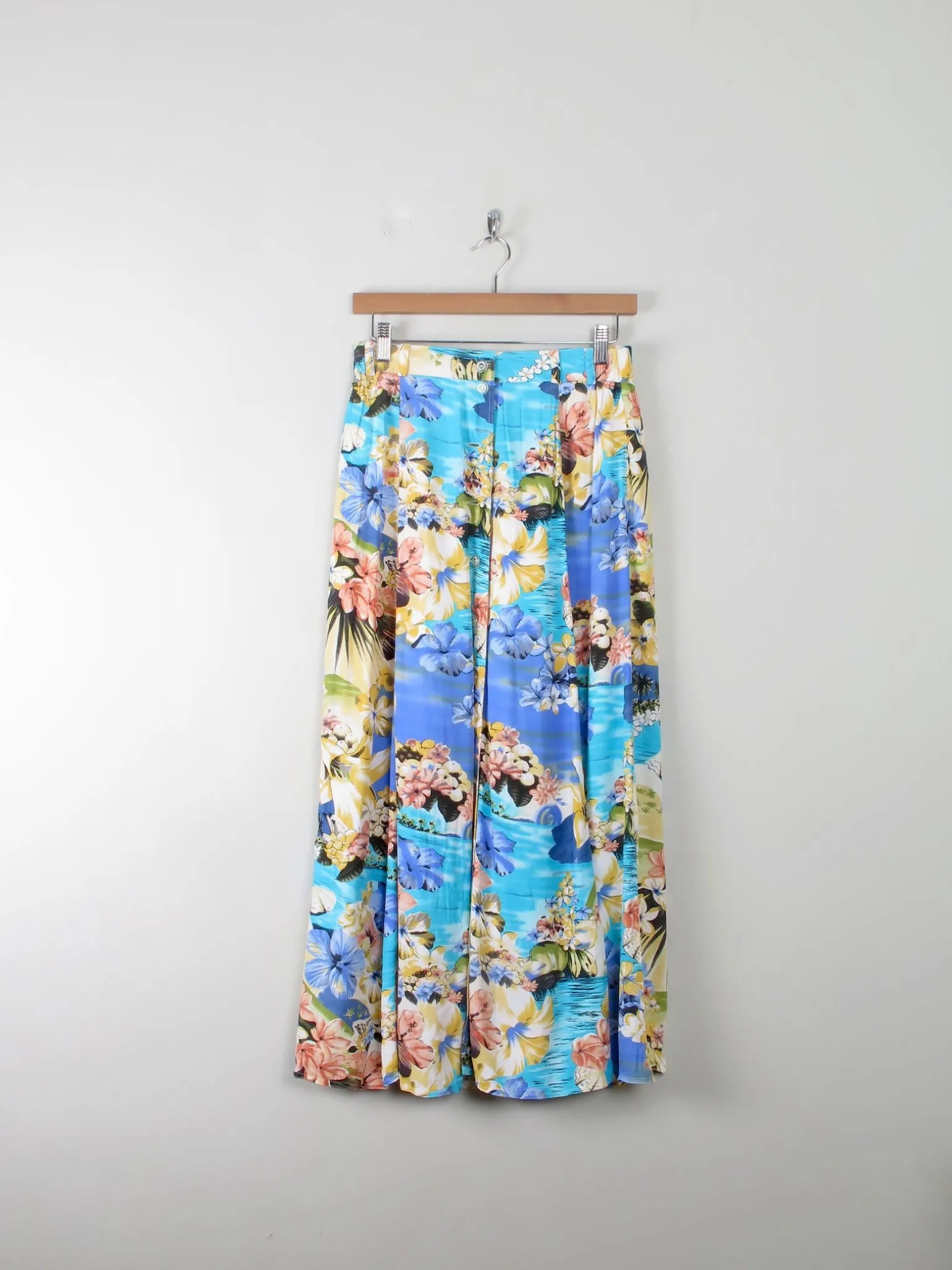Vintage Hawaiian Style Midi Skirt S/M