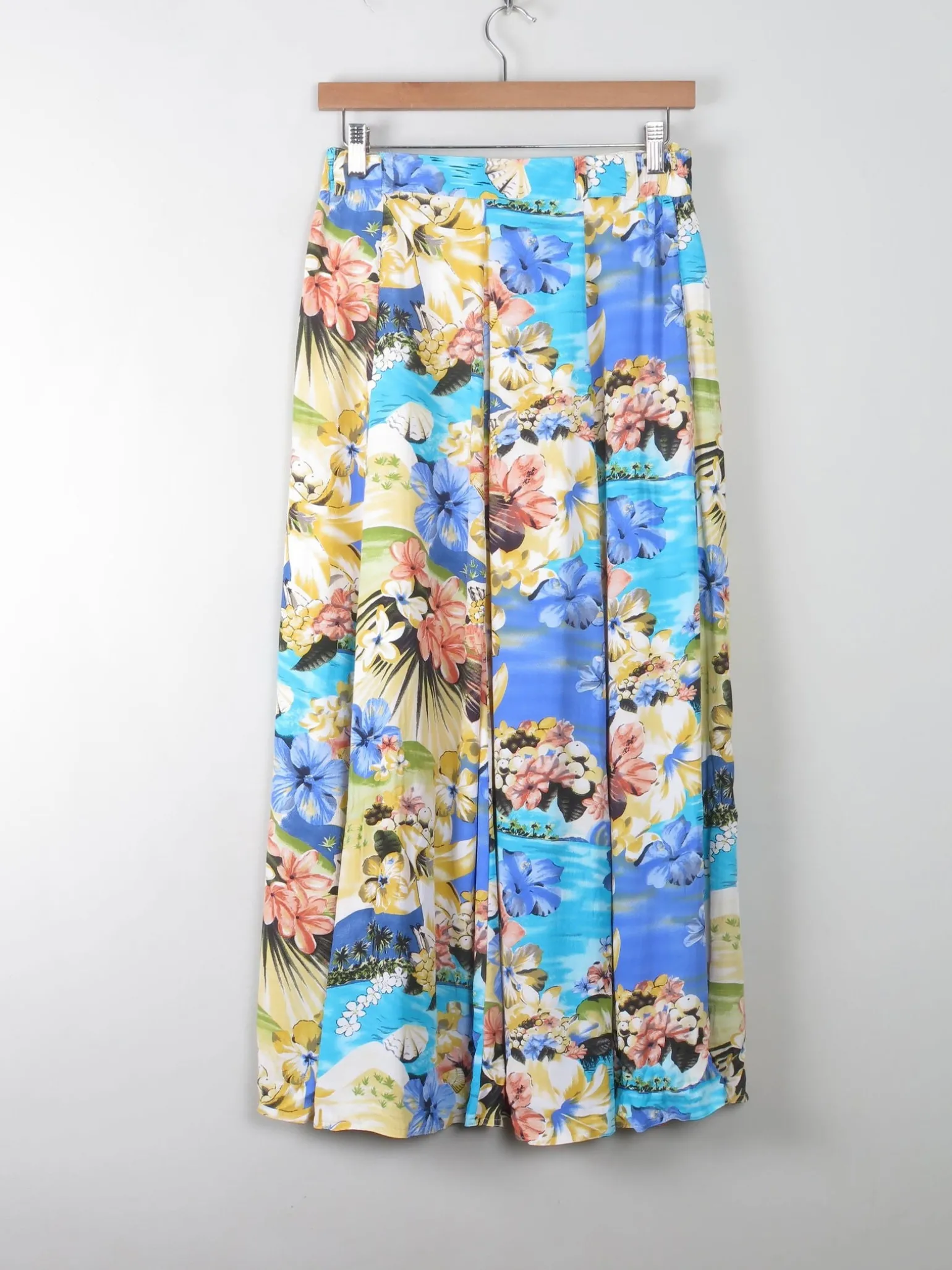 Vintage Hawaiian Style Midi Skirt S/M