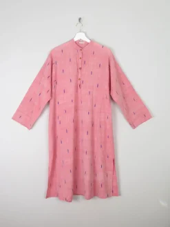Vintage Indian Pink Kaftan/Tunic/Dress L