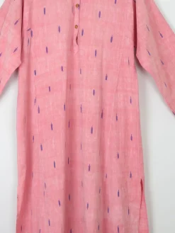 Vintage Indian Pink Kaftan/Tunic/Dress L