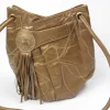 Vintage Leather Bag Bronze Patchwork Style