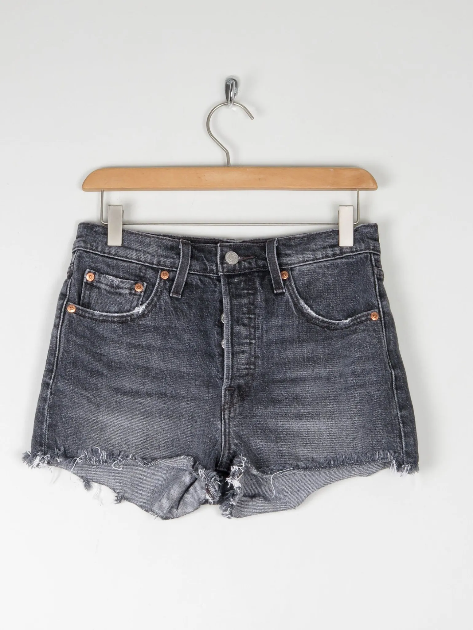 Vintage Levi’s Dark Grey Denim Shorts 28"