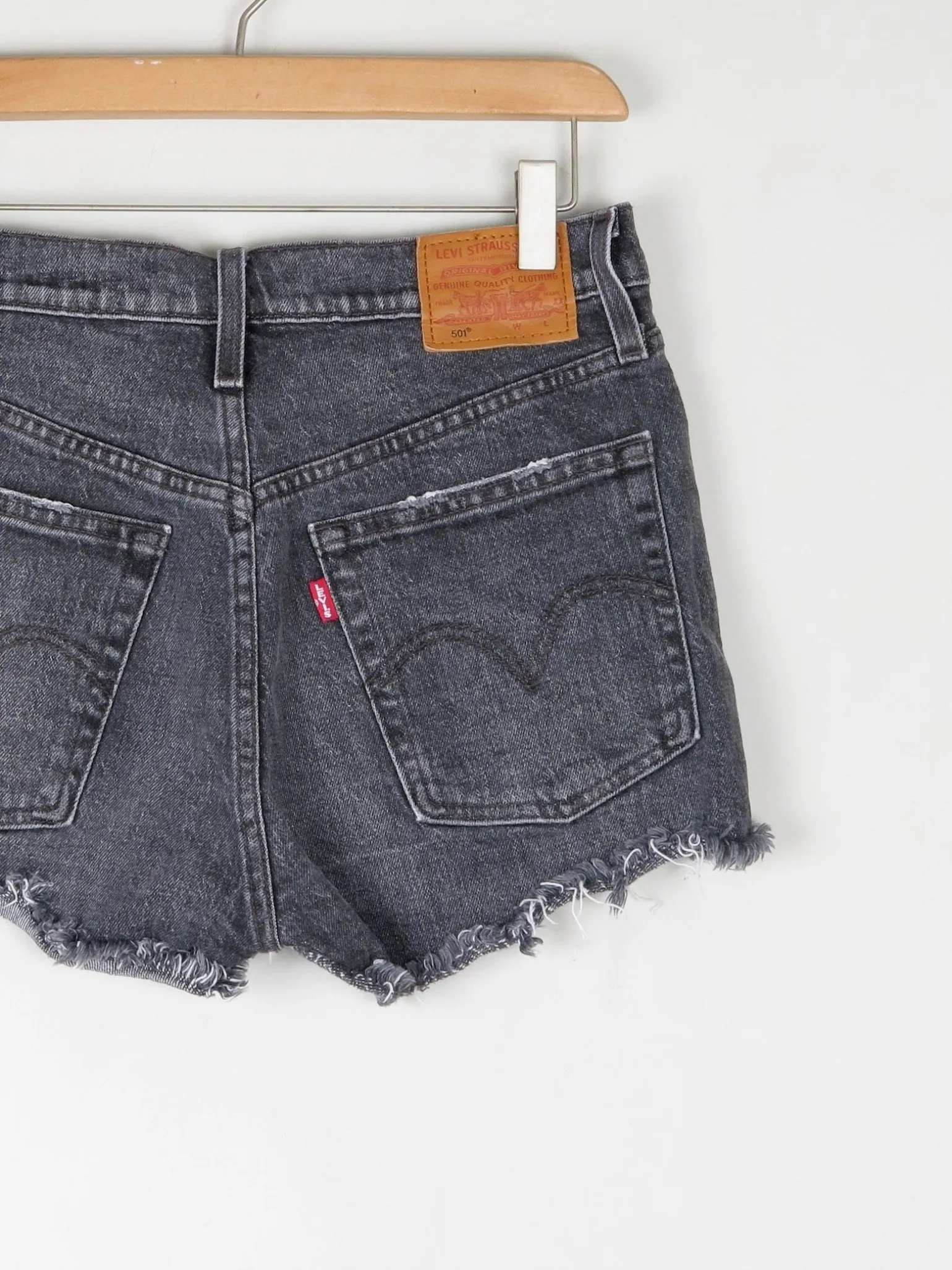 Vintage Levi’s Dark Grey Denim Shorts 28"